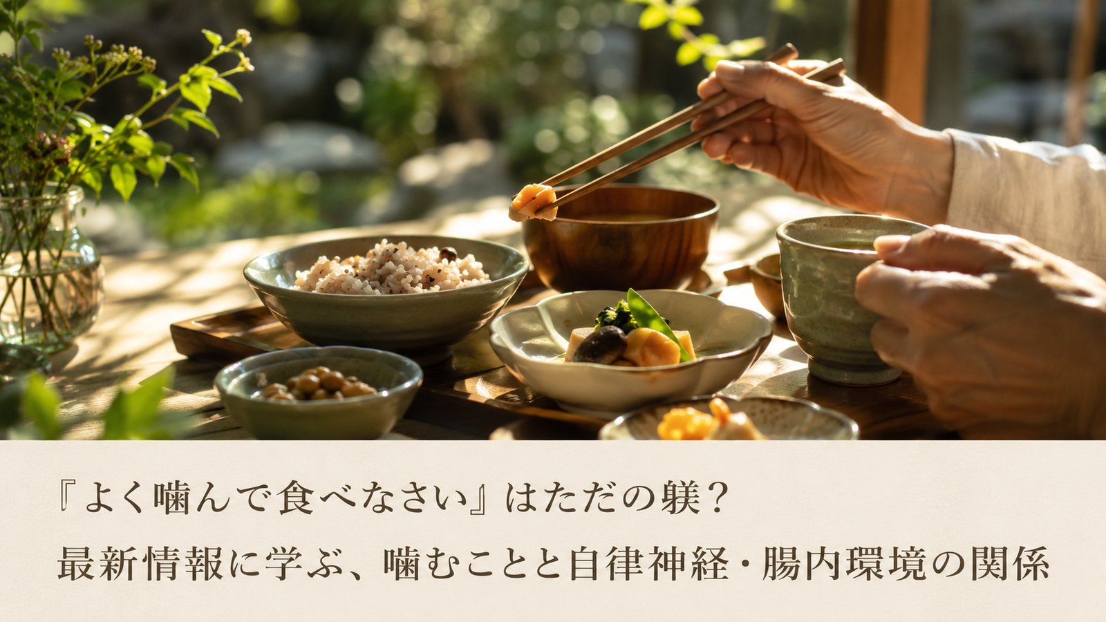 「よく噛んで食べなさい」はただの躾？最新情報に学ぶ、噛むことと自律神経・腸内環境の関係