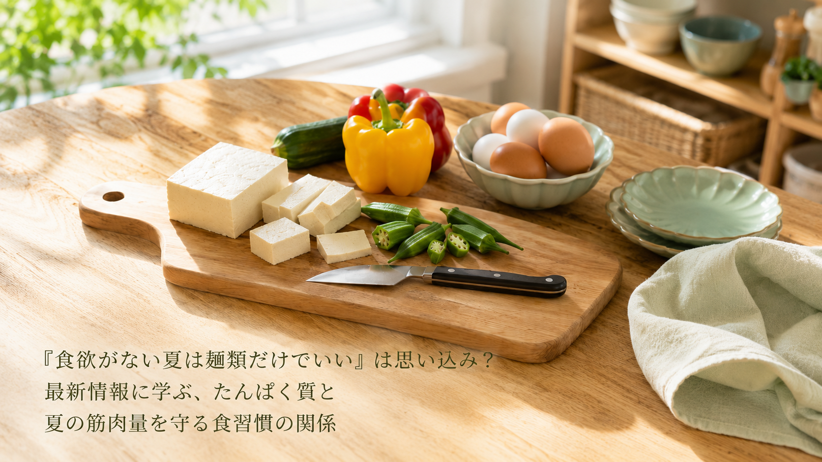 「食欲がない夏は麺類だけでいい」は思い込み？最新情報に学ぶ、たんぱく質と夏の筋肉量を守る食習慣の関係