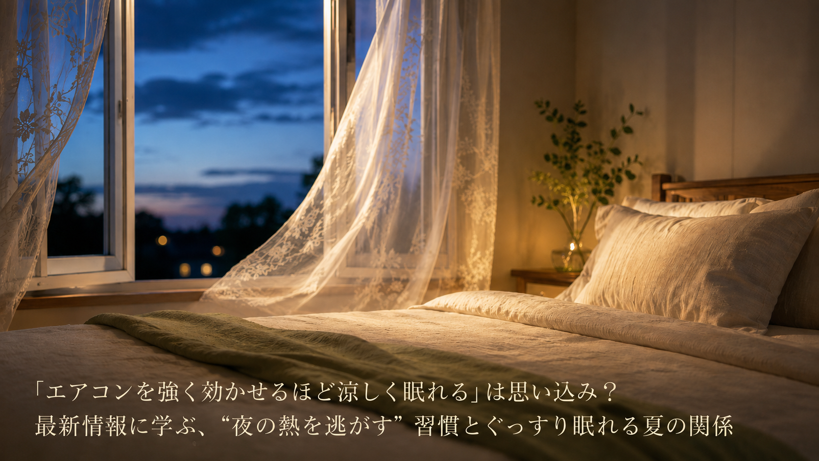 「エアコンを強く効かせるほど涼しく眠れる」は思い込み？最新情報に学ぶ、"夜の熱を逃がす"習慣とぐっすり眠れる夏の関係
