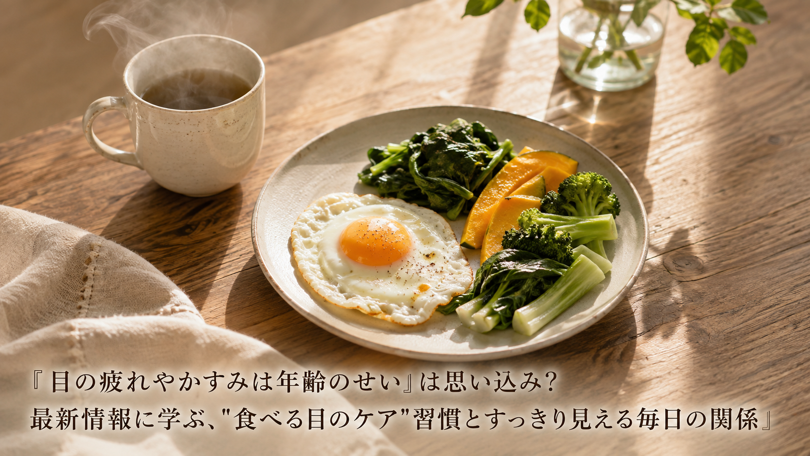 「目の疲れやかすみは年齢のせい」は思い込み？最新情報に学ぶ、"食べる目のケア"習慣とすっきり見える毎日の関係